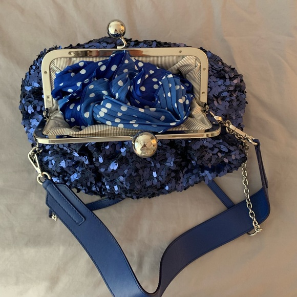 Max Mara Blue sparkly Handbag⚡️😍👛 - Picture 6 of 8